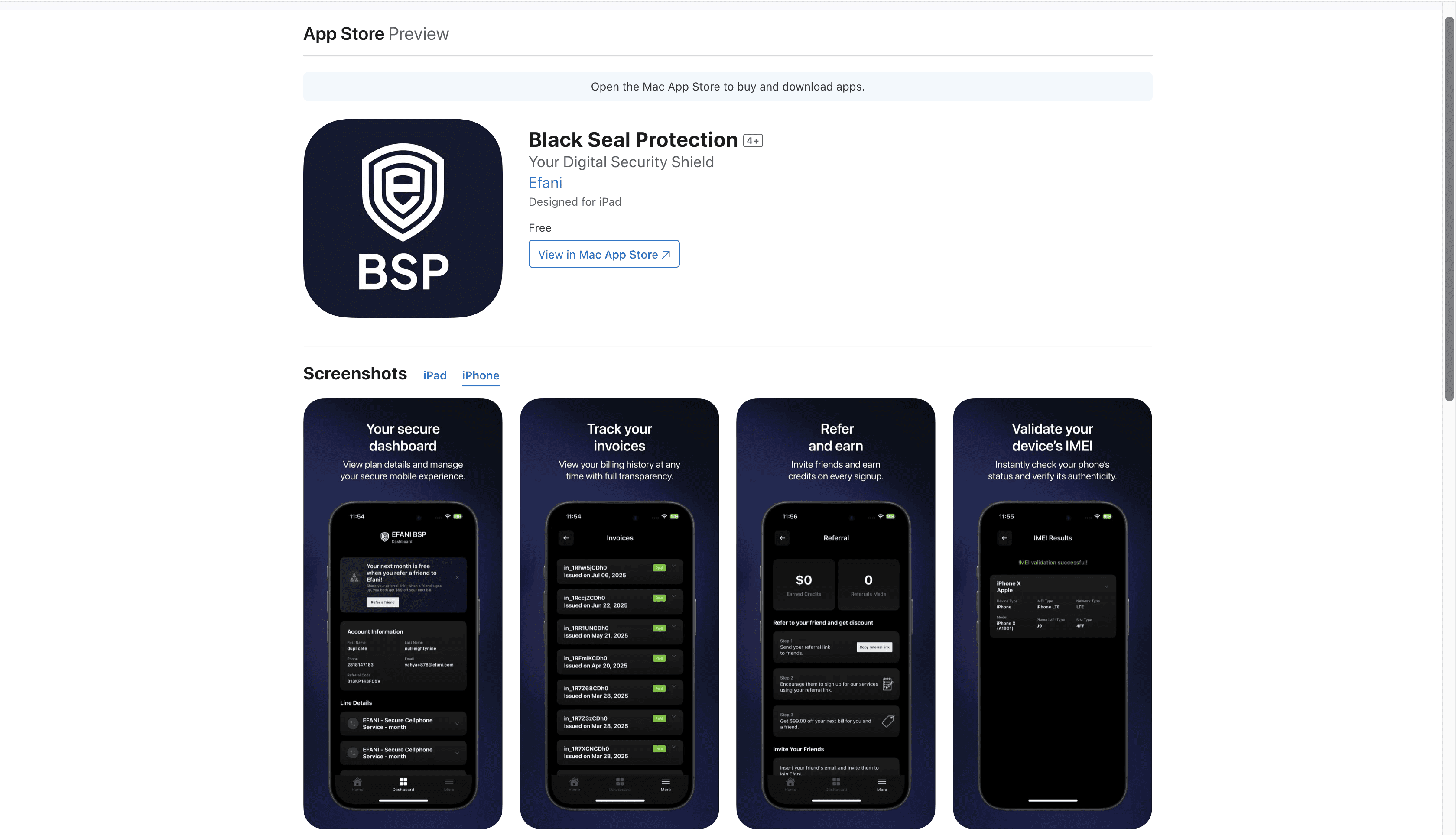 Black Seal Protection preview